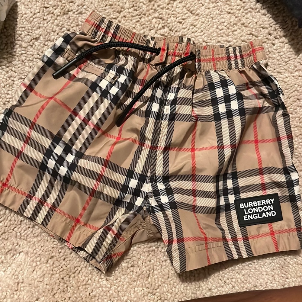 Authentic Infant Burberry swim trunks size 12months